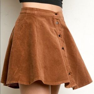 Brandy Melville brown corduroy skirt